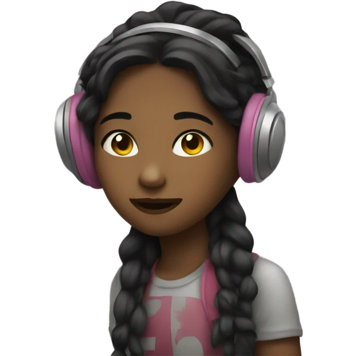 Girl listening Music emoji