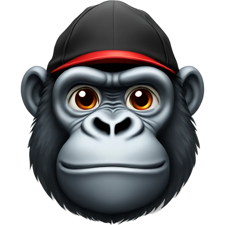 gorilla with red hat emoji