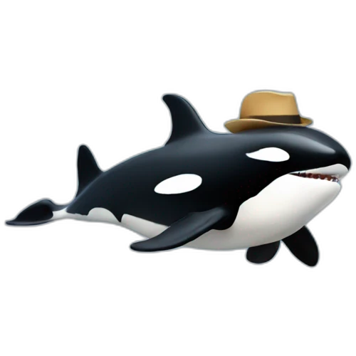 orca with a hat emoji