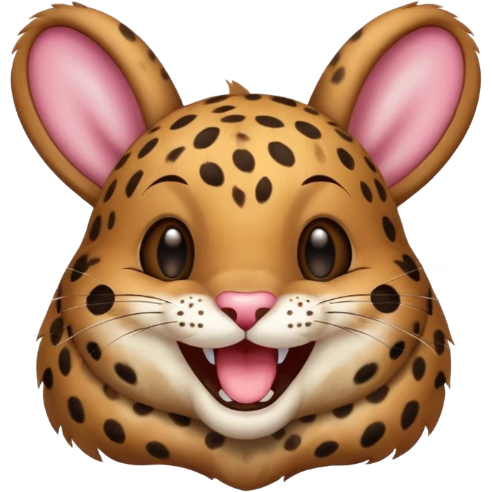 laughing leopard bunny emoji