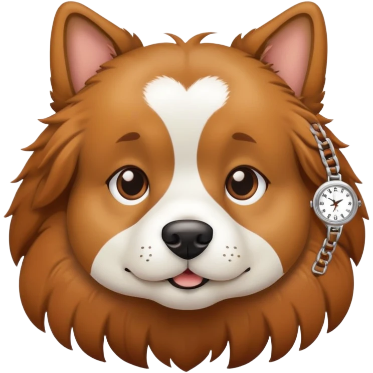 dog wearing a watch emoji