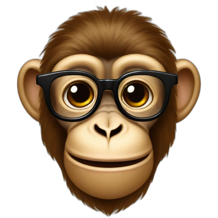monkey with glasses and dolce & Gabbana clothing emoji