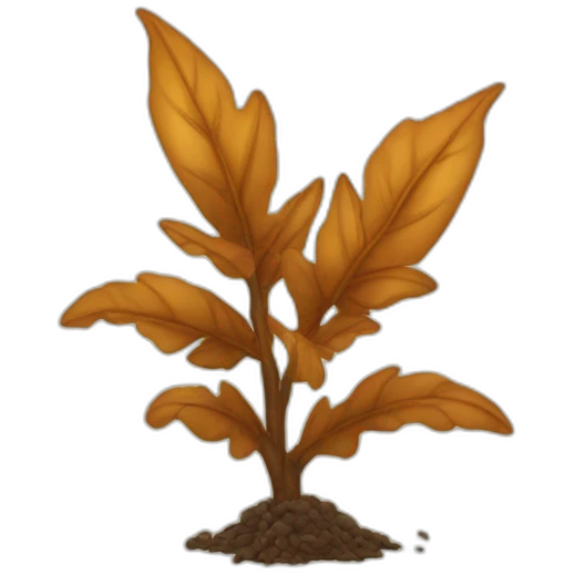 sick plant dry leaves brown emoji