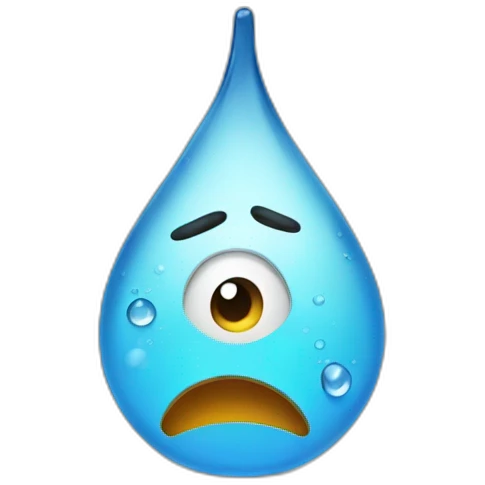 water-drop sad emoji