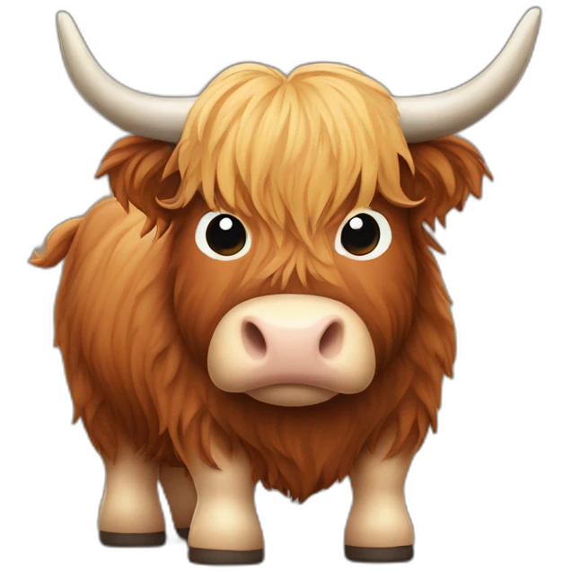 Fatty scottish highland cow emoji