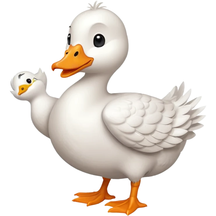 a chibi style adult goose character giving a thumbs up emoji