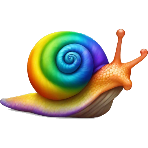 rainbow snail  emoji