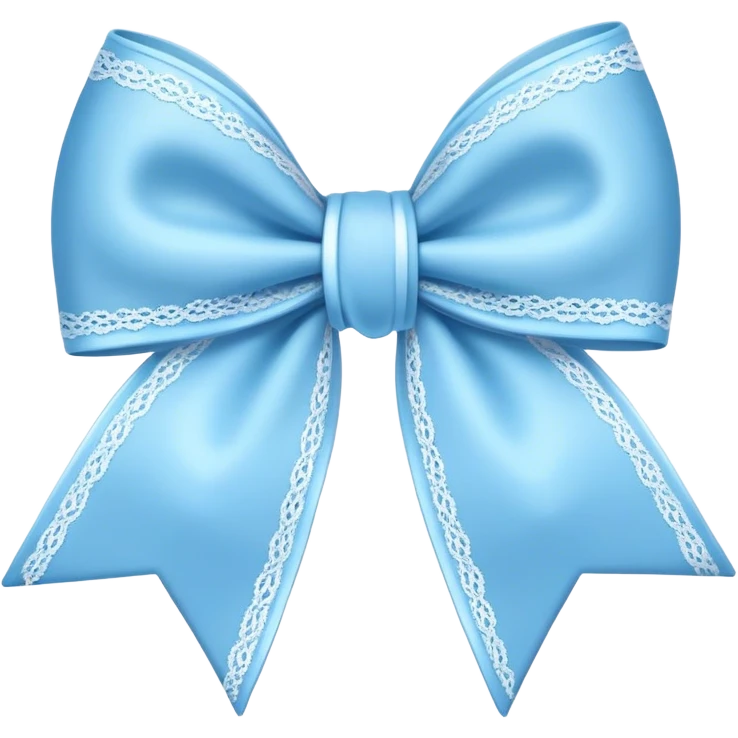 Lacey baby blue bow  emoji