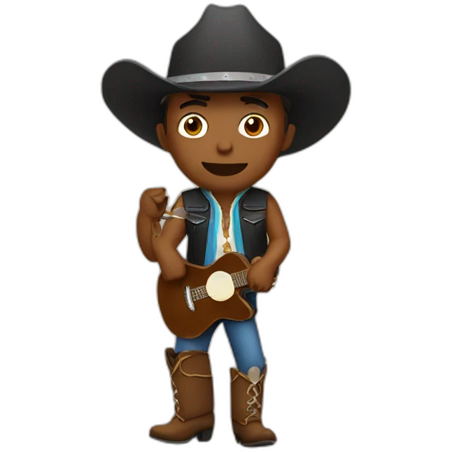 Karaoke cowboy emoji