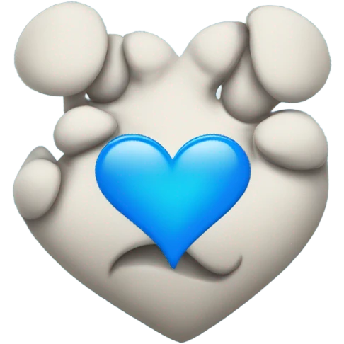 blue heart with paws emoji