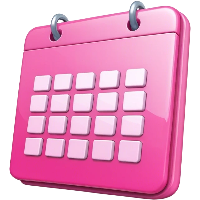 pink calendar 3d icon emoji