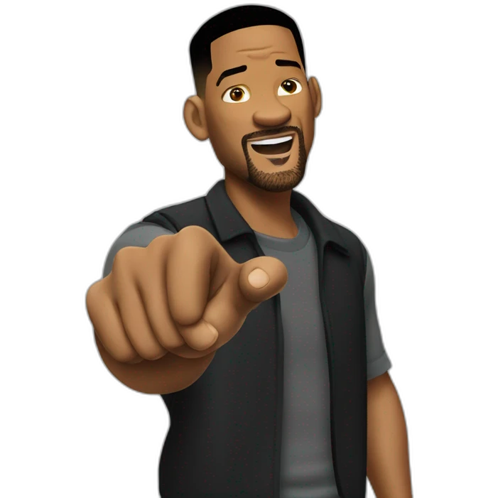 will smith pointing emoji