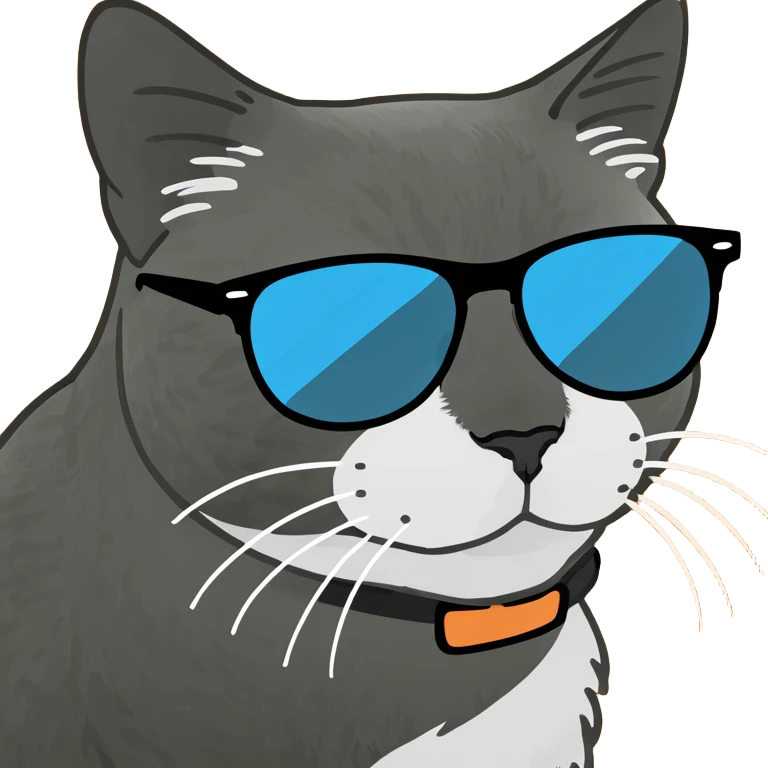 Cat with sunglasses emoji