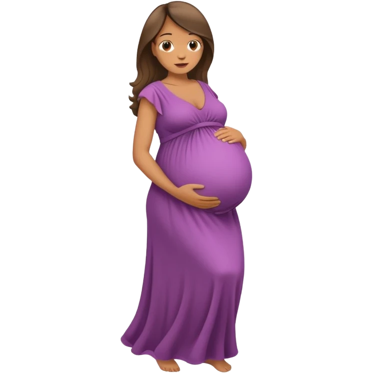 very heavily pregnant overdue lady emoji