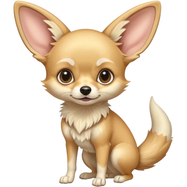 Fennec-Fox-chihuahua-hybrid, full body emoji