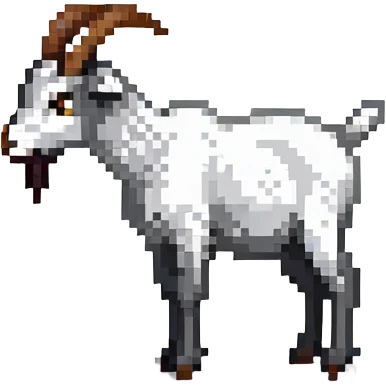 goat side profile with simple shading emoji