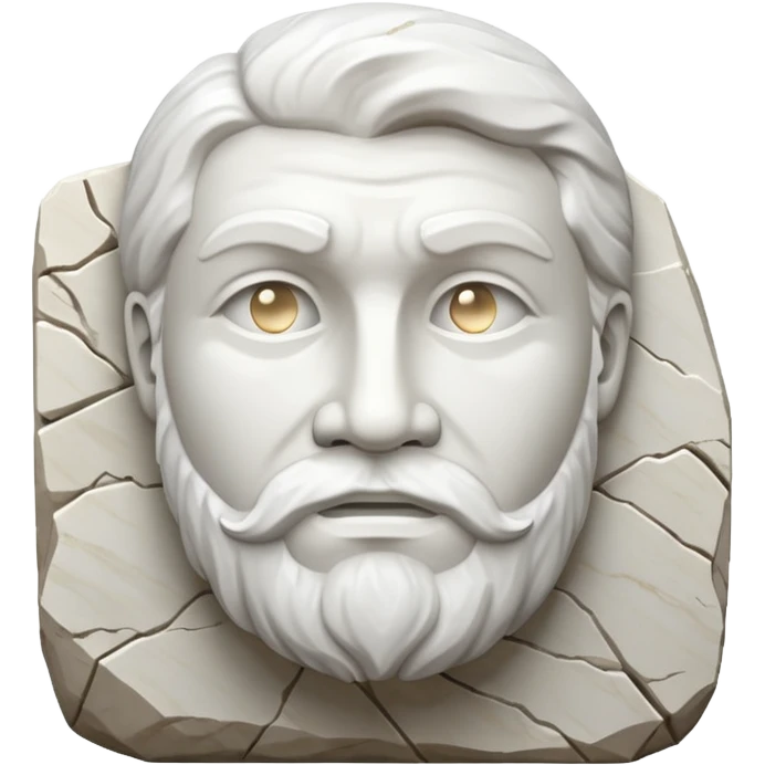 unfinished sculpture, part of the stone emoji
