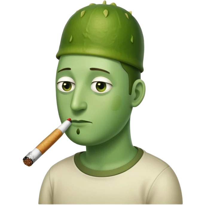 Pickles guy smoking emoji