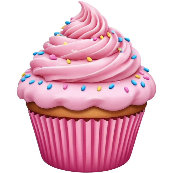 Cupcake with pink icing emoji