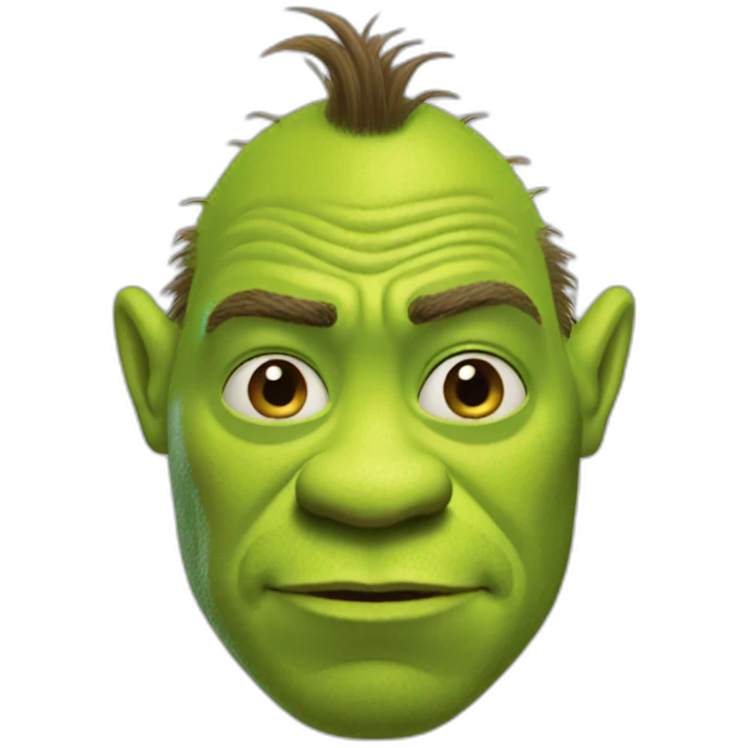 tiangle green shrek emoji