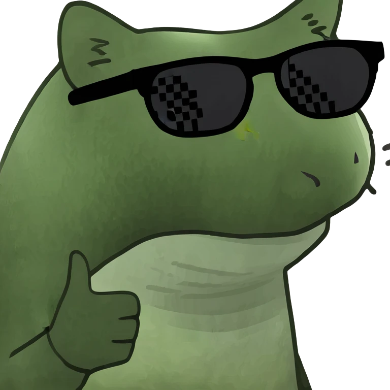 Cat with sunglasses emoji