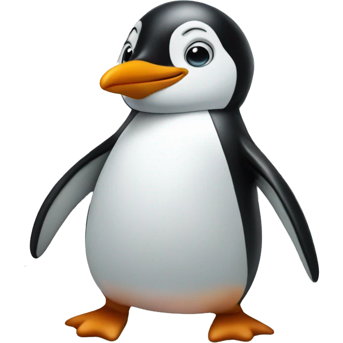Penguin blowing kiss emoji