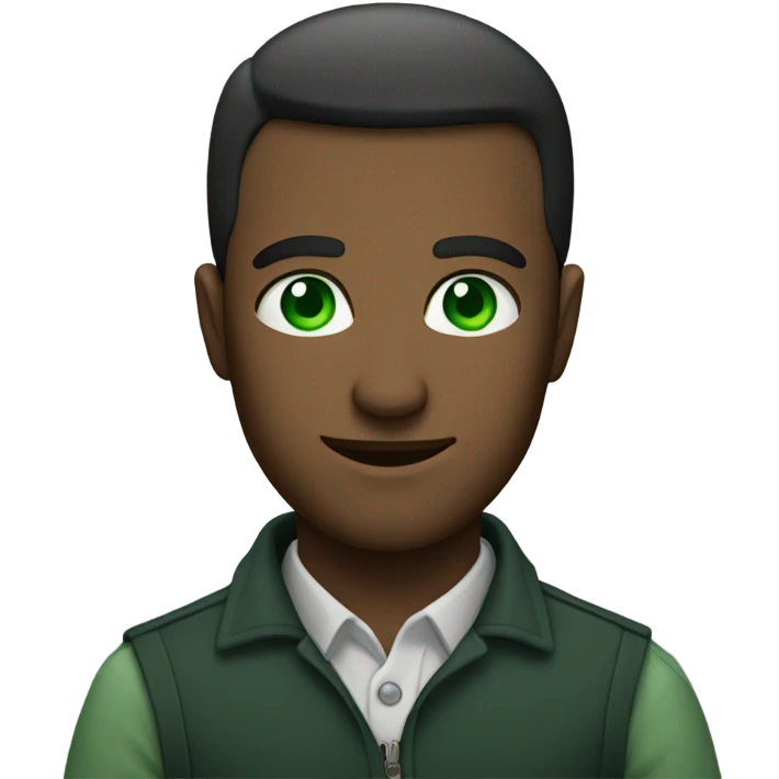 Man with green eyes emoji