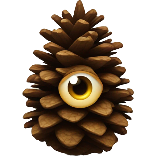 sacred pinecone with one eye emoji