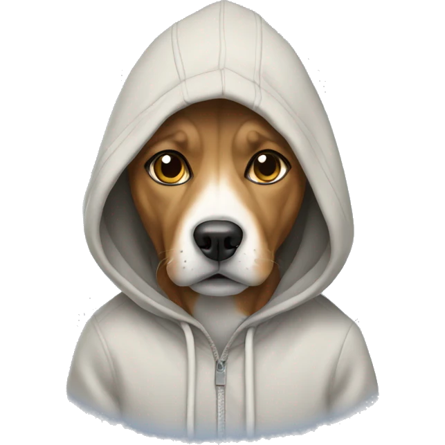 Dog with hoodie emoji