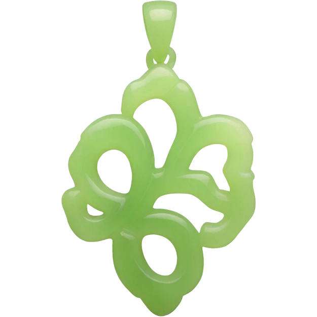 light yellow-green bamboo-shaped jade pendant  emoji