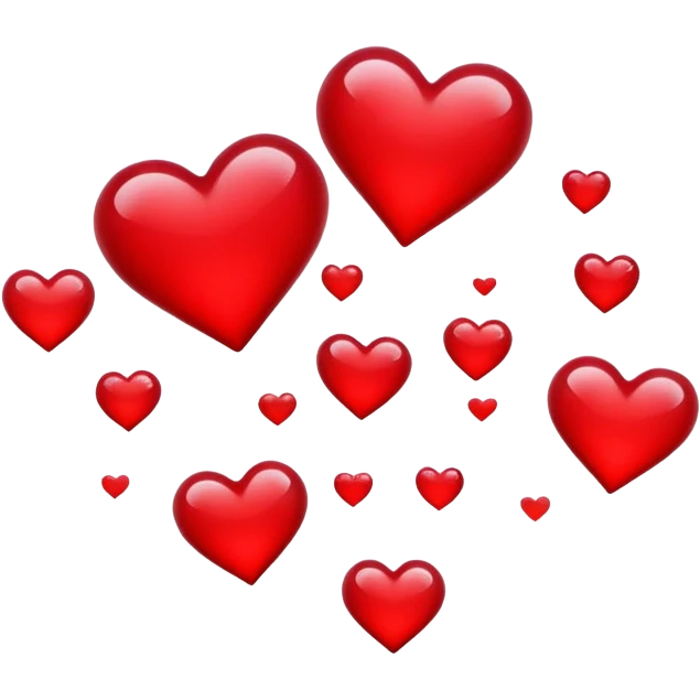 hearts floating in the air emoji