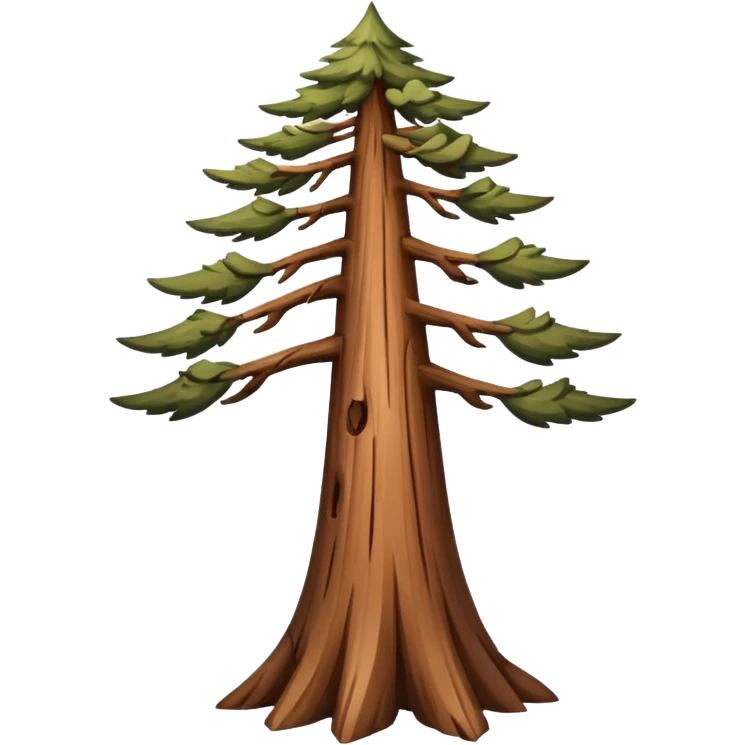 long slim sequoia tree no leaves emoji