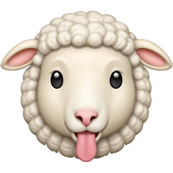Mouton qui tire la langue  emoji