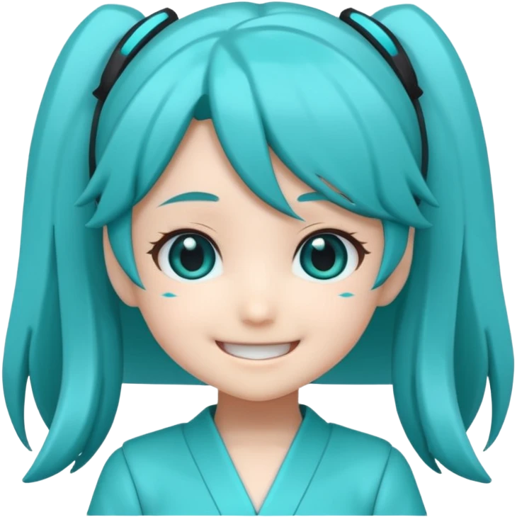 Hatsune Miku as a emoji and is chibi emoji