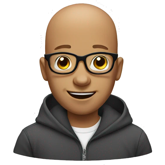 bald boy with glasses no teeth  emoji