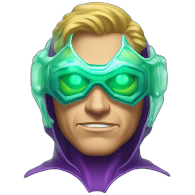 Electric bubble glass mysterio emoji