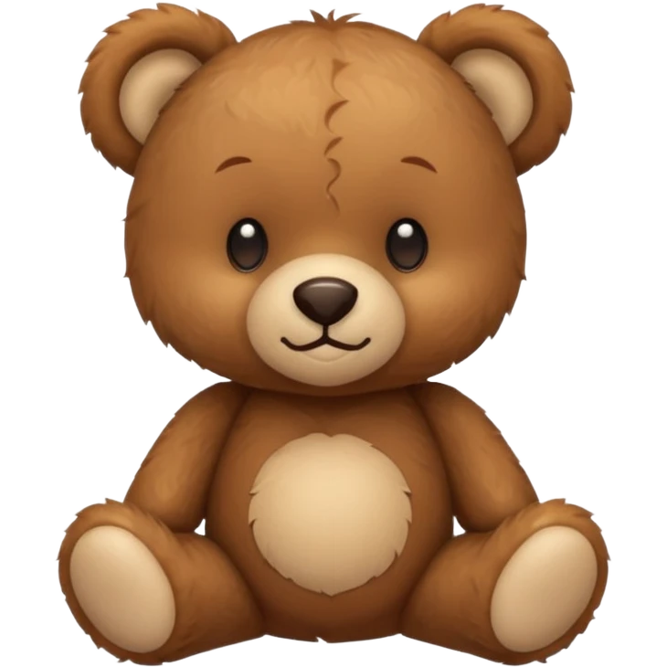 Cute flat-style teddy bear icon for infant daycare. PNG, transparent.
 emoji
