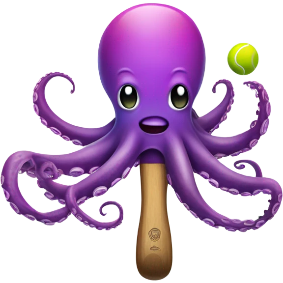 Octopus playing pickleball emoji