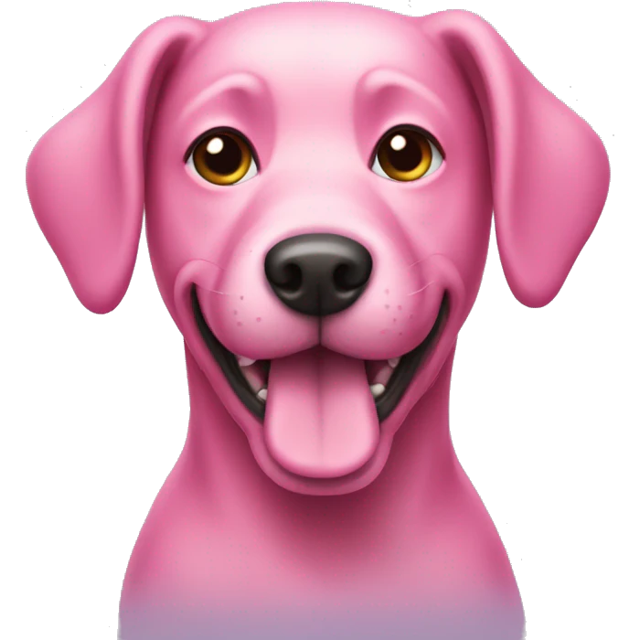 Pink dog  emoji