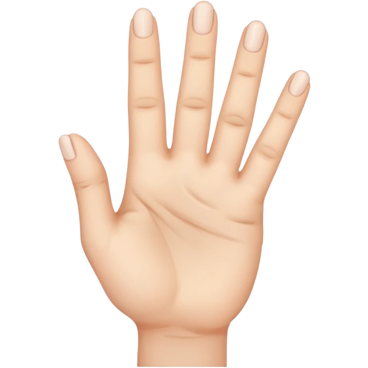 A hand holding up the first 3 fingers and then others are down emoji