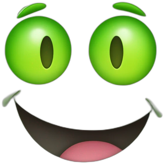 green round smiley winking one eye and laughing emoji