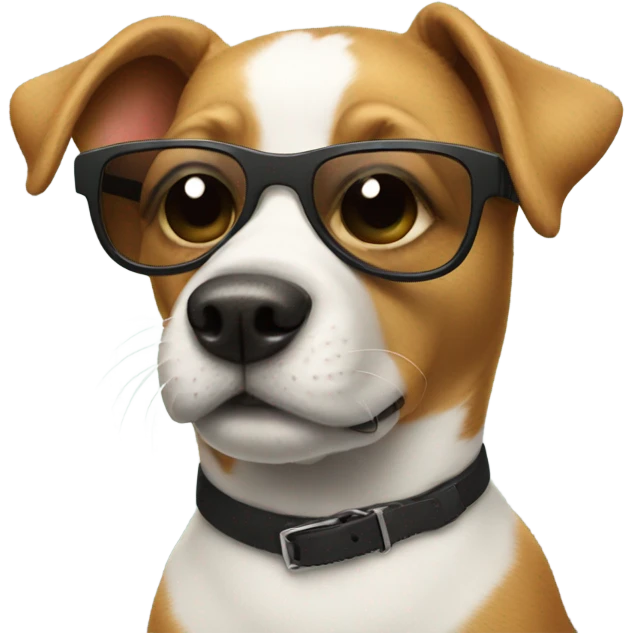 Dog wearing sunglasses emoji