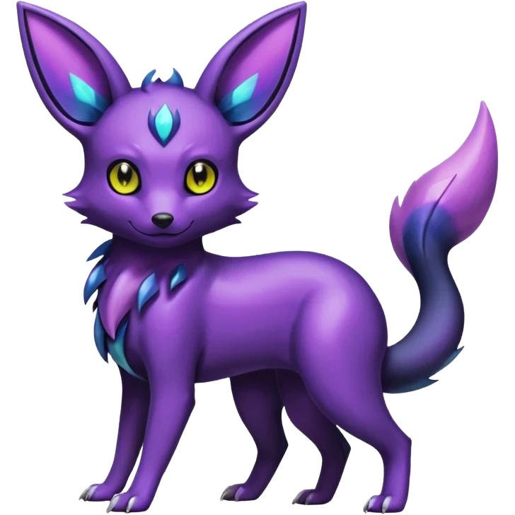 Purple Shiny Umbreon-Salandit-Jolteon-fusion emoji