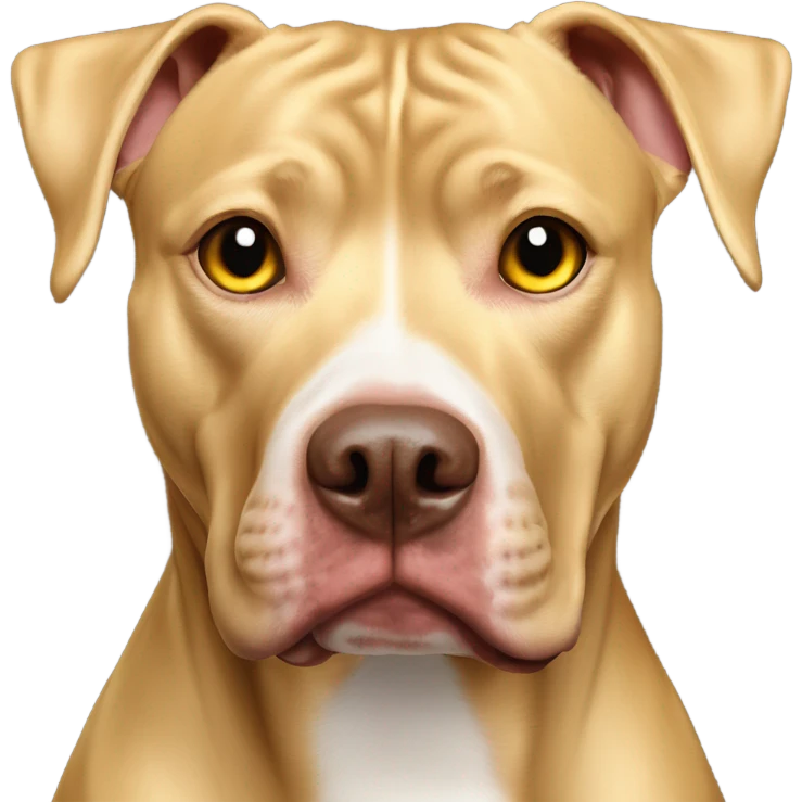 Gold pit bull mix with hazel golden eyes  emoji