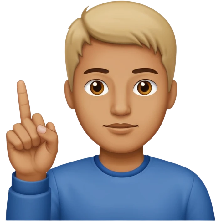 Orta parmak çeken fil emoji