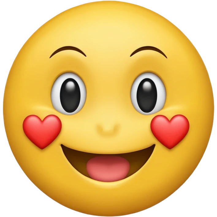 an 'inner emoji' concept: a classic smiley with a heart-eyed emoji inside its mouth emoji
