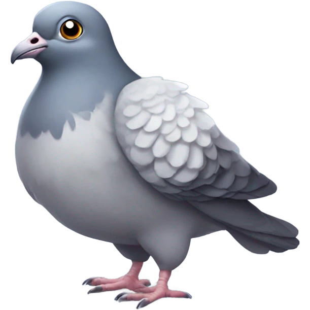 Cute pigeon fluffy emoji