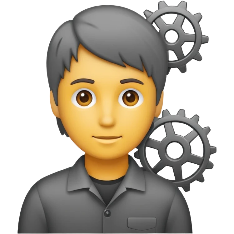 person icon with a small gear next to it emoji