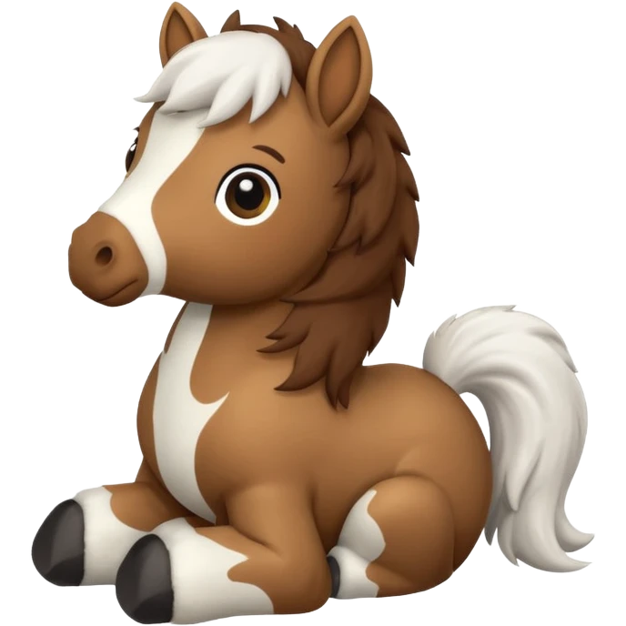 Chibi style Plush horse emoji