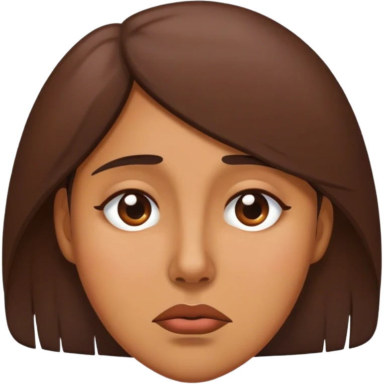 Brown lady who is tired emoji